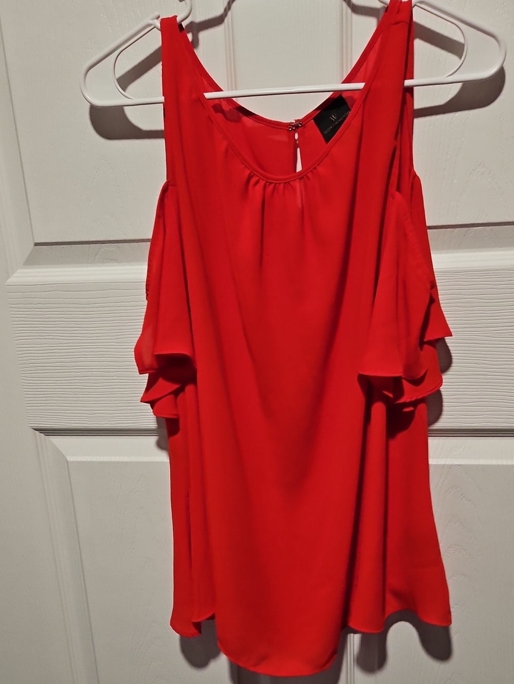 Worthington Red Cold-Shoulder Mini Dress